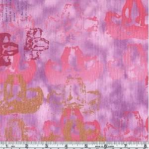  45 Wide Lonni Rossi Cultivated Mushrooms Purple Fabric 