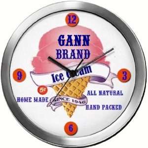   GANN 14 Inch Ice Cream Metal Clock Quartz Movement