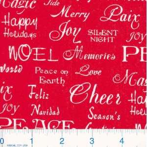  45 Wide *Joyous Words Fabric By The Yard Arts, Crafts 