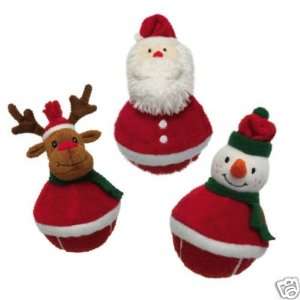Grriggles Holiday Chubby Chaps Plush Dog Toy SET OF 3  