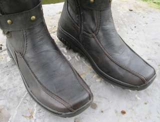   Suede & Faux Wool & Fur Polar Boots APRES LAMO Sizes 6   10 Dark Brown