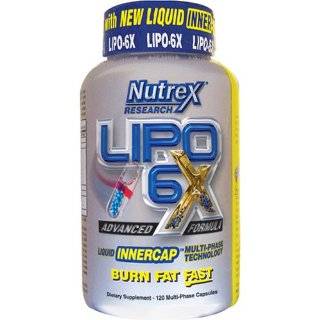 Nutrex Research Lipo 6X, 120 Capsules, Bottle