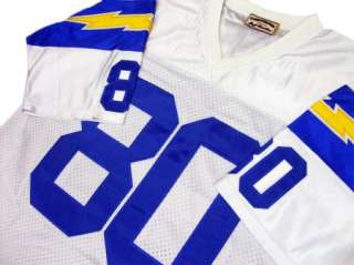 Kellen Winslow #80 San Diego Chargers Throwback White Sewn Mens Size 