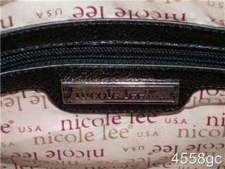 NICOLE LEE COLOR STONE BOSTON BAG NEW WITH TAGS   BLACK  