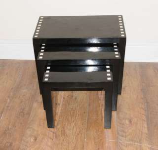 Art Deco Lacquer Nest Tables Side Table  