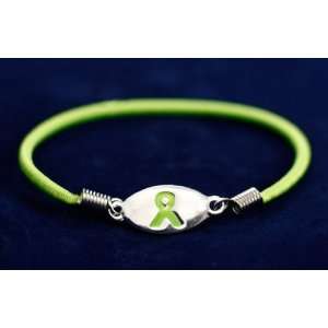  Lime Green Ribbon Bracelet Stretch (25 Bracelets 