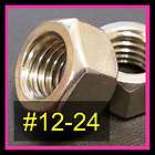 Stainless Steel Machine Screw Hex Nuts #12 24 Qty 500