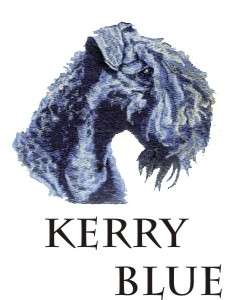 Kerry Blue Terrier Picture Printed White T Shirt  