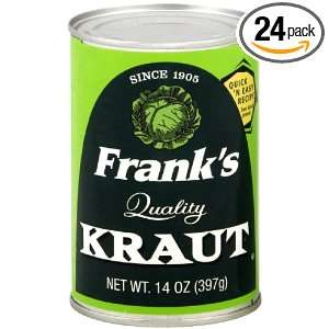 Franks Kraut, Shredded, Canned, 14 Ounce (Pack of 24)  