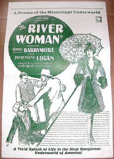 THE RIVER WOMAN 1928 L.BARRYMORE CLASSIC FILM HERALD  
