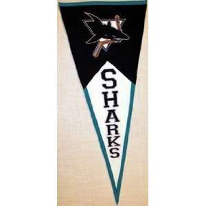 San Jose Sharks 40.5x17.5 Classic Wool Pennant  Sports 