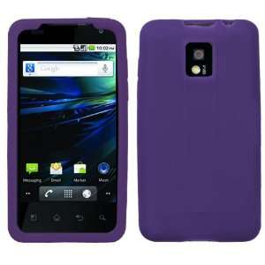 LG TMOBILE OPTIMUS 2X AND G2X 4G PURPLE SOLID SILICONE RUBBER TOUCH 