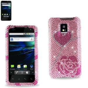   Case for T Mobile LG Optimus G2x P999 (G2x Bling Rose Heart Pink