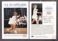 100) 1992 OLYMPIC JOY ELLEN KITZMILLER BADMINTON CARDS  