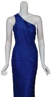 CALVIN KLEIN One Shoulder Cobalt Eve Gown Dress 6 NEW  