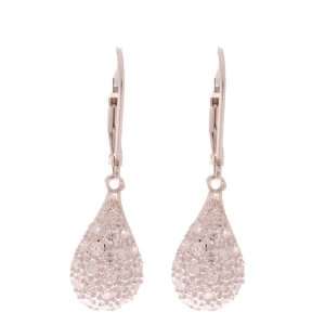   Teardrop Earrings with Clear CZ Stones Kaylah Designs Jewelry
