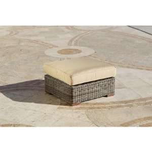  Resort Oversized Ottoman in Weathered Gray Patio, Lawn 