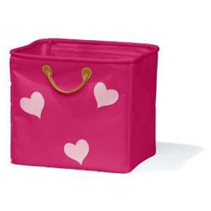  Lazzari designed storage cube with leather handle   Hearts 