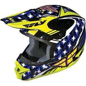 Fly Racing Youth Kinetic Flash Helmet   Youth Medium/Purple/Yellow 