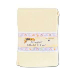  Kids Line Jersey Knit Fitted Crib Sheet   Yellow Baby