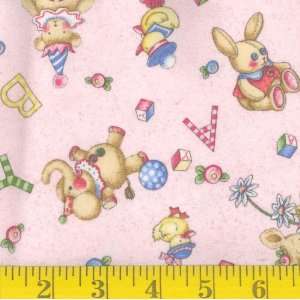  45 Wide Flannel Tea Time Pink Fabric By The Yard Arts 