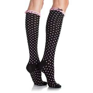   Party By Leg Avenue Polka Dot Knee Socks / White   Size One   Size