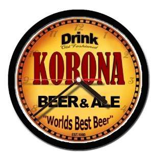  KORONA beer and ale cerveza wall clock 