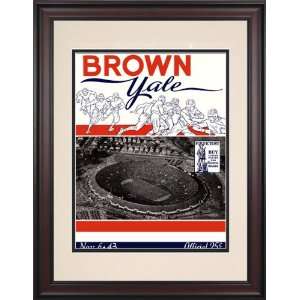  1943 Yale Bulldogs vs. Brown Bears 10.5x14 Framed Historic Football 