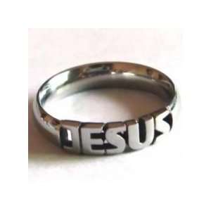  Ring Jesus Cut Out Stainless Steel 
