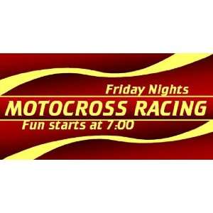    3x6 Vinyl Banner   Motocross Racing Nights 