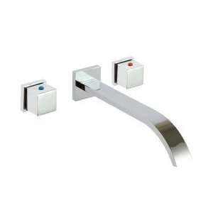 Widespread Contemporary Wall Mount Bathroom Sink Faucet (Chrome Finish 