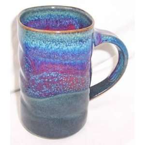Purple Peacock Pottery Coffee Mug 