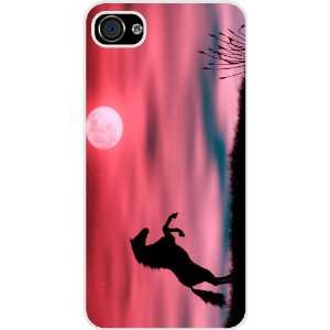  Horse Silhouette on Red Sunset White Hard Case Cover for Apple 
