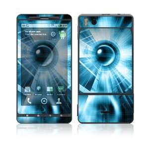   Droid X Skin Decal Sticker   Abstract Blue Tech 