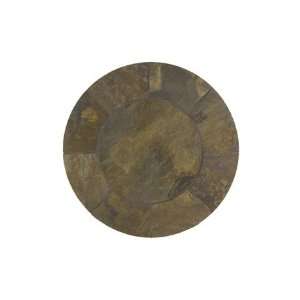  OW Lee Casual Fire Side Lazy Susan Marble Round Textured 