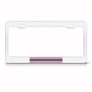  Thailand Thai Flag White Country Metal license plate frame 
