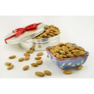Natural Raw Jumbo Almonds Gift Tin  Grocery & Gourmet 