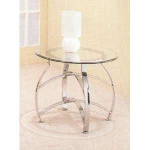   End Table with Beveled Glass Top 