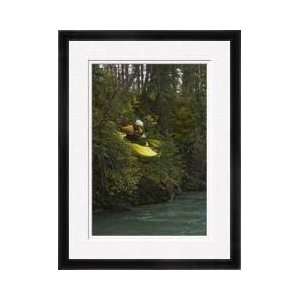  Kayaker Kananaskis River Alberta Canada Framed Giclee 