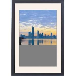 City skyline at dawn, Abu Dhabi, United Arab Emirates, Middle East 