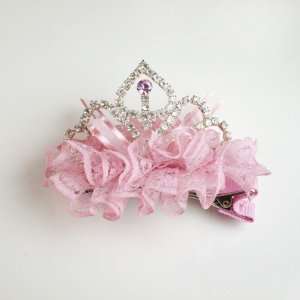  Crown Princess Hair Clip Pink Beauty