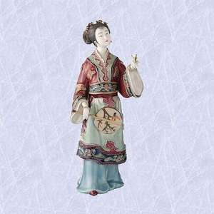  Chinese Woman statue Maiden & butterfly sculpture New 