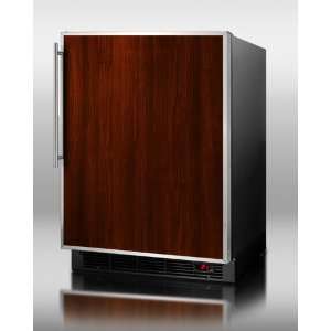    Built in refrigerator freezer with auto defrost, black cabinet 