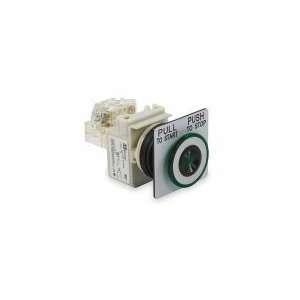 Square D Push Button, Mushroom, Green, 30mm, 1NO/1NC   9001SKR9P1GH13