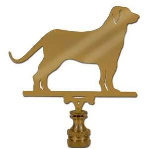 Labrador Retriever Lamp Finial   Brass
