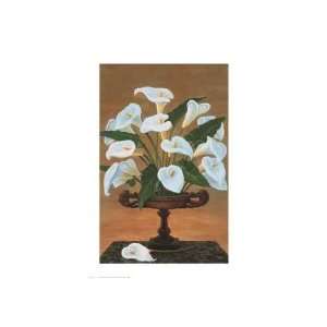 White Roses With Wine Poster Print