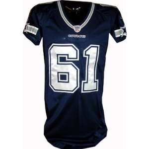  Matthew Tarullo 61 Cowboys Game Issued Navy Jersey Size 48 