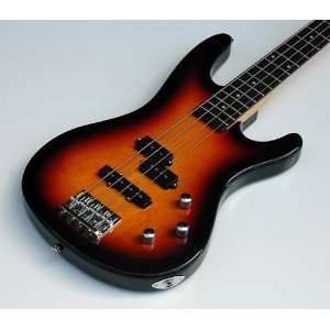   TOBACCO SUNBURST P & J STYLE ELECTRIC BASS PLAYER Musical Instruments
