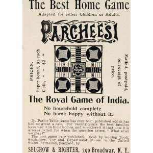  Vintage Ad Parcheesi Board Game Selchow Richter   Original Print Ad 