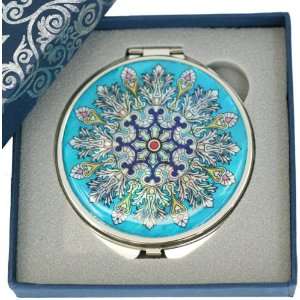  Silver J Double hand mirror, compact type, handmade mother 